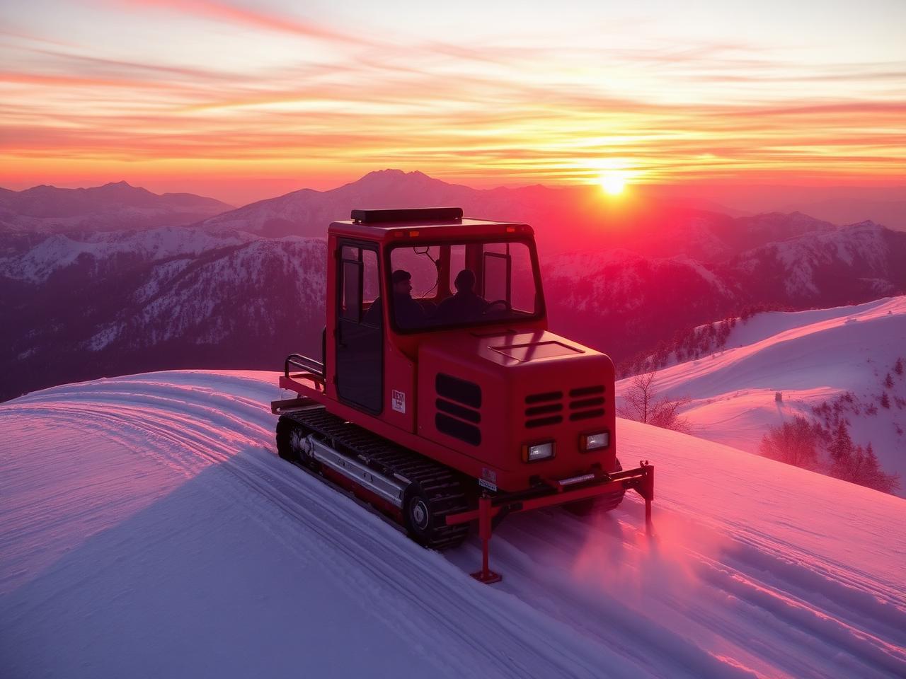 Snowgroomer Sunset Ride